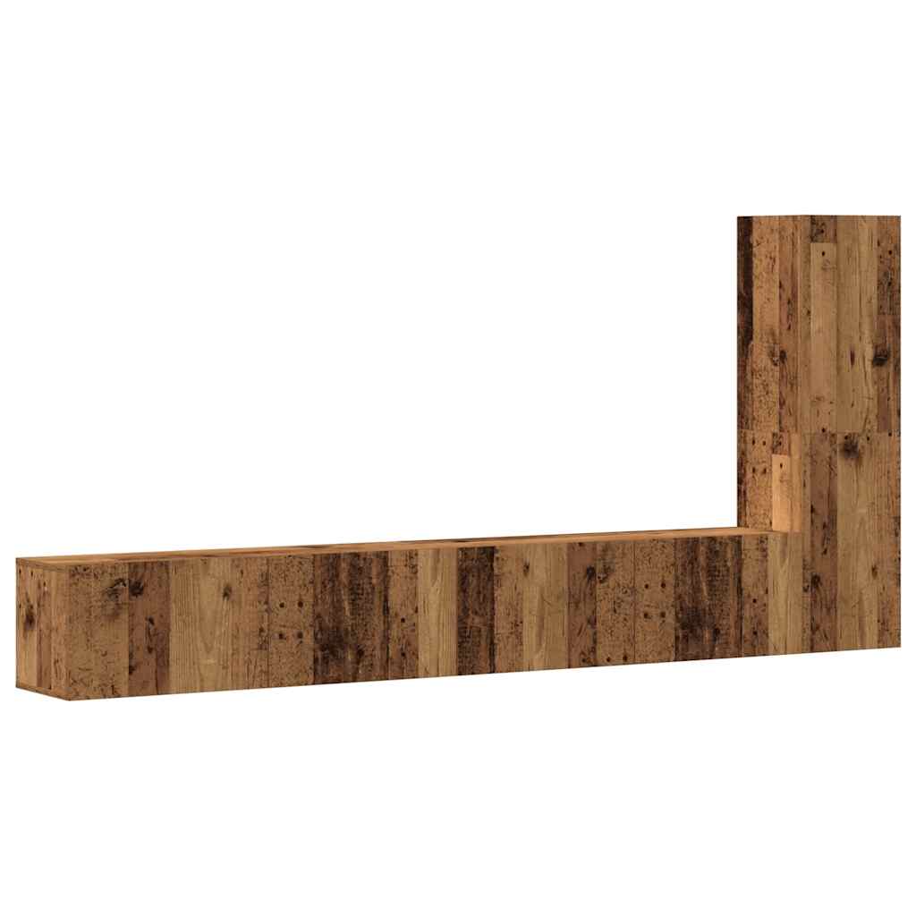4-tlg. TV-Schrank-Set Weiß Holzwerkstoff