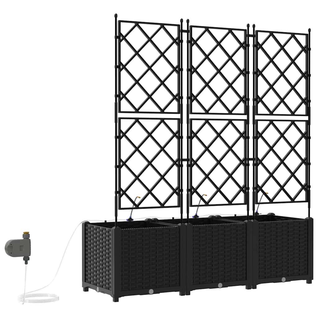 Garten-Pflanzgefäß 4 Stk. Braun 160 x 40 x 22 cm PP