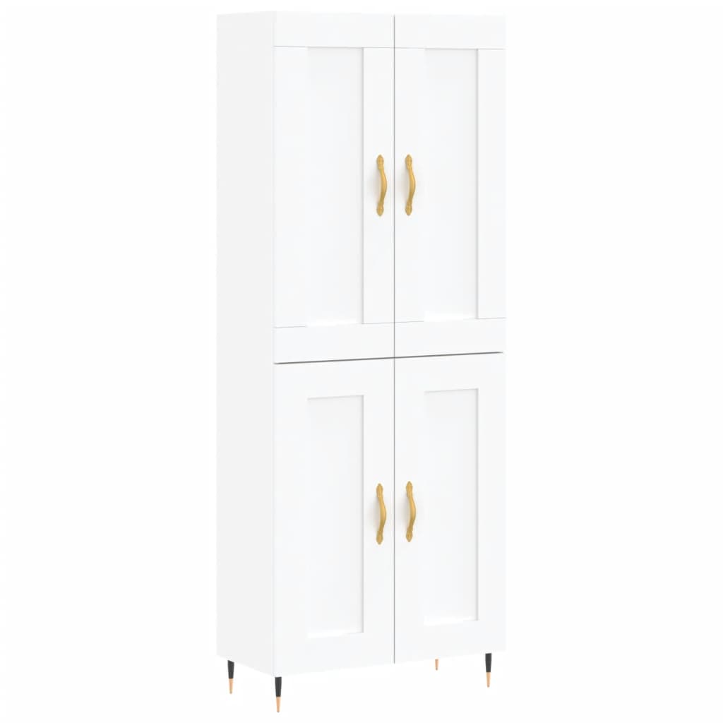 Highboard Betongrau 69,5x34x180 cm Holzwerkstoff