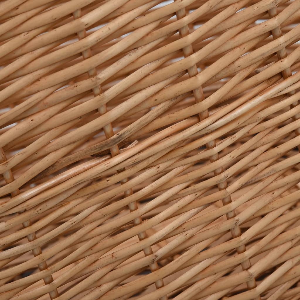 Holzkorb mit Tragegriffen 56x40x28 cm Natur Weide