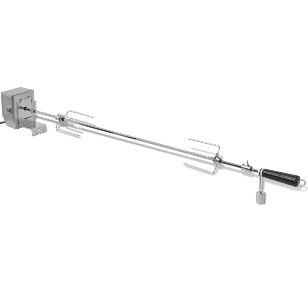 BBQ Rotisserie-Drehspieß mit professionellem Motor Stahl 900 mm