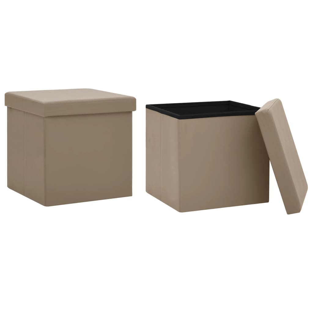 Hocker mit Stauraum Braun PVC