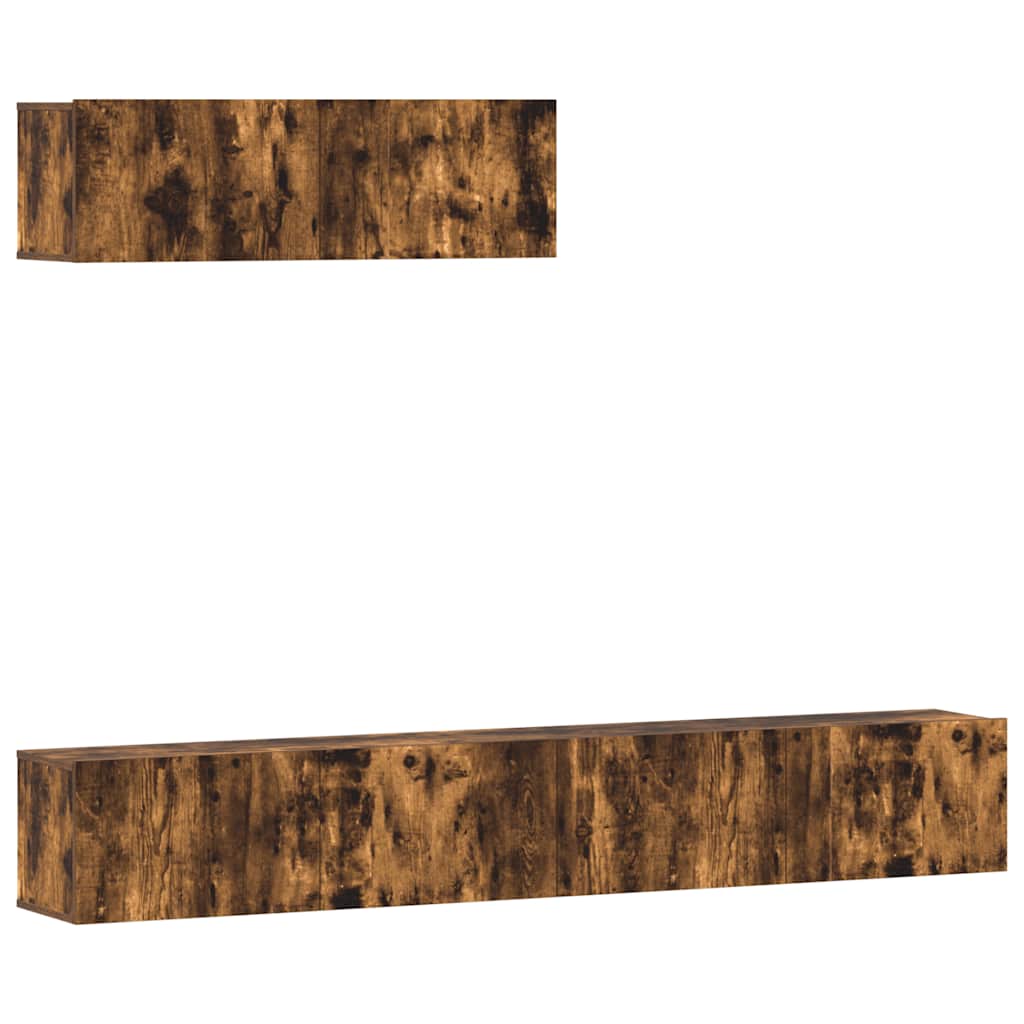 3-tlg. TV-Schrank-Set Weiß Holzwerkstoff