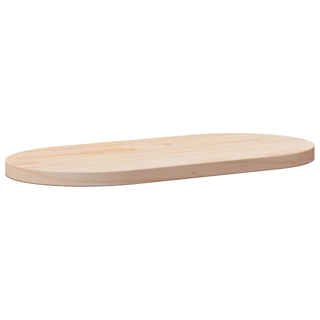 Tischplatte 60x30x2,5 cm Massivholz Kiefer Oval