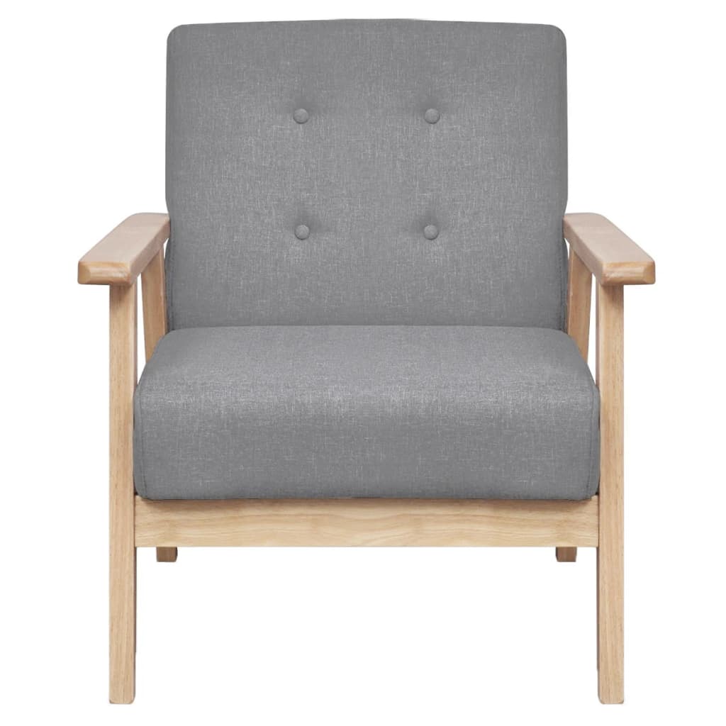2-Sitzer-Sofa Stoff Hellgrau