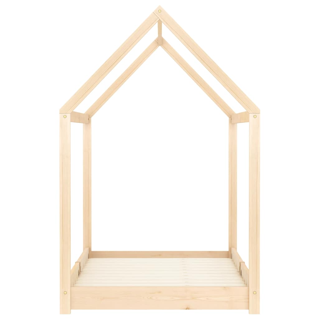 Kinder-Bettgestell Massivholz Kiefer 70 x 140 cm