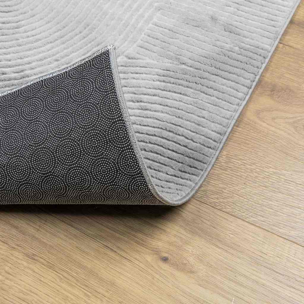 Teppich IZA Kurzflor Skandi-Stil Anthrazit 80x150 cm