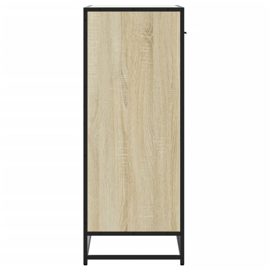 Schuhschrank Schwarz 75x38x97,5 cm Holzwerkstoff Metall