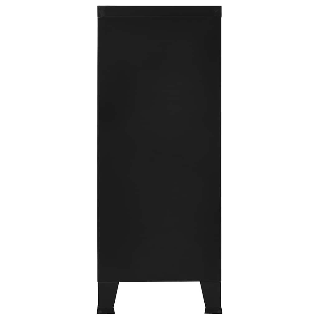 Lagerschrank Industrial Schwarz 90x40x100 cm Stahl