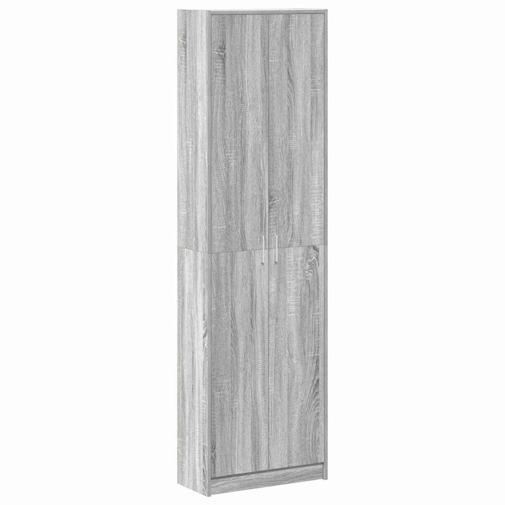 Kleiderschrank mit Regal Schwarz Eichen-Optik 55 x 25 x 189 cm
