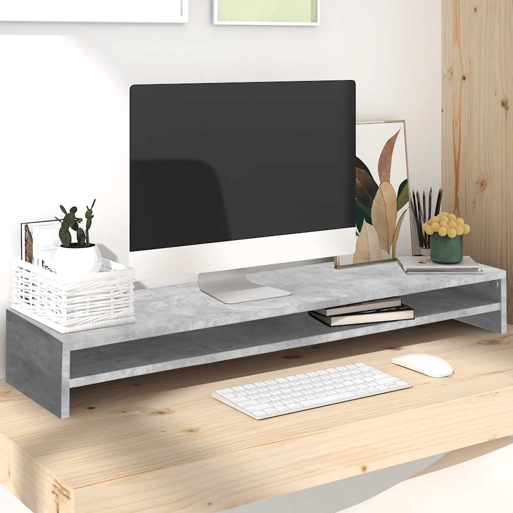 Monitorständer Weiß 100x24x13 cm Holzwerkstoff