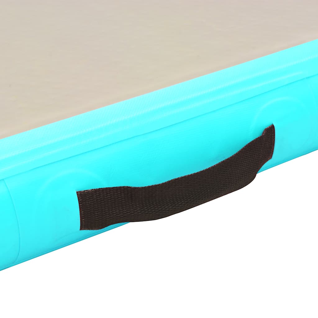 Aufblasbare Gymnastikmatte mit Pumpe 300×100×10 cm PVC Rosa
