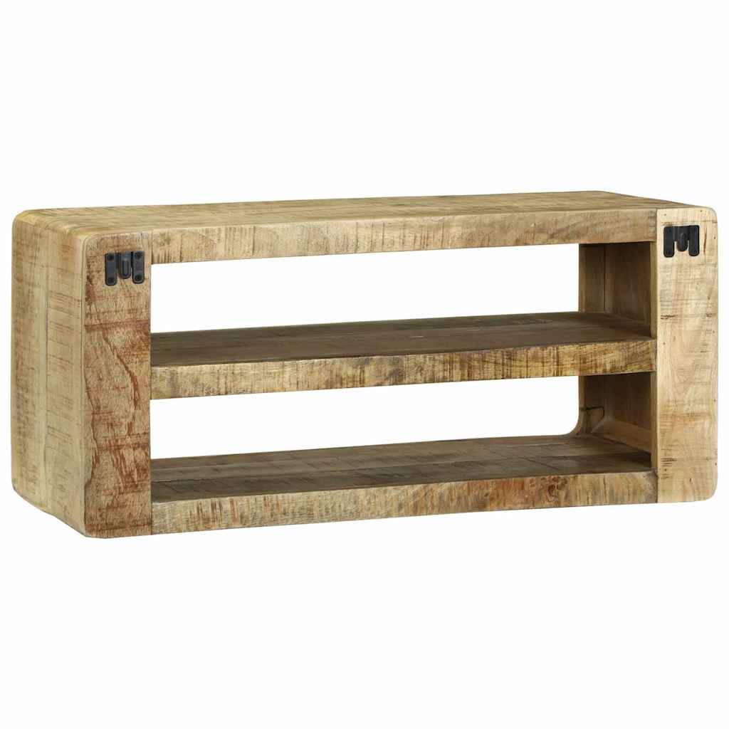 TV-Schränk mit Regal Braun 60 x 32 x 36 cm Massivholz Mango