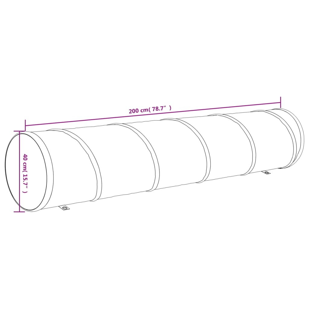 Hundetunnel Blau Ø 40x200 cm Polyester