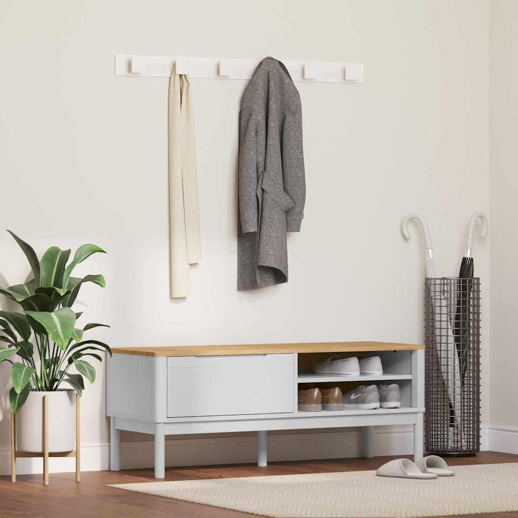 Flurbank FLORO Wachsbraun 115 x 40 x 45 cm Massivholz Kiefer