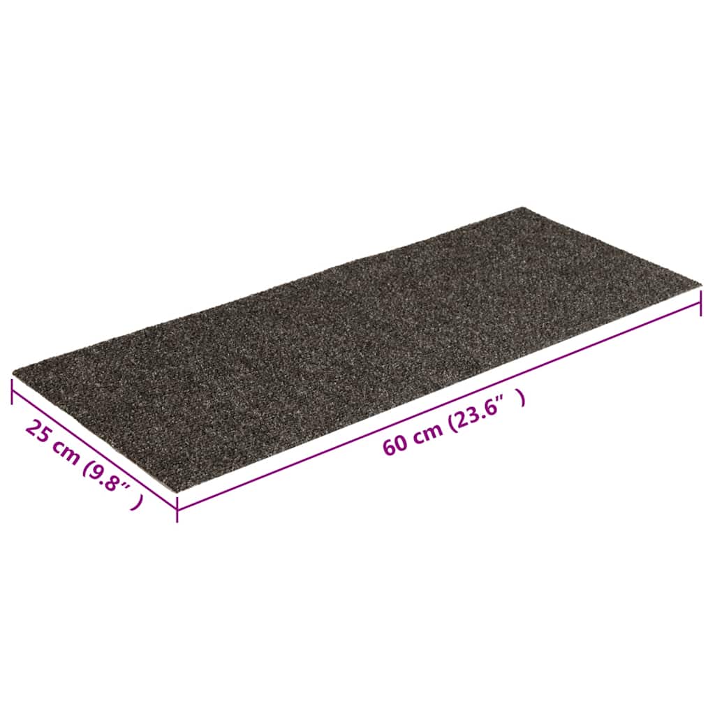 Stufenmatten Selbstklebend 15 Stk. 60x25 cm Hellbraun Rechteckig