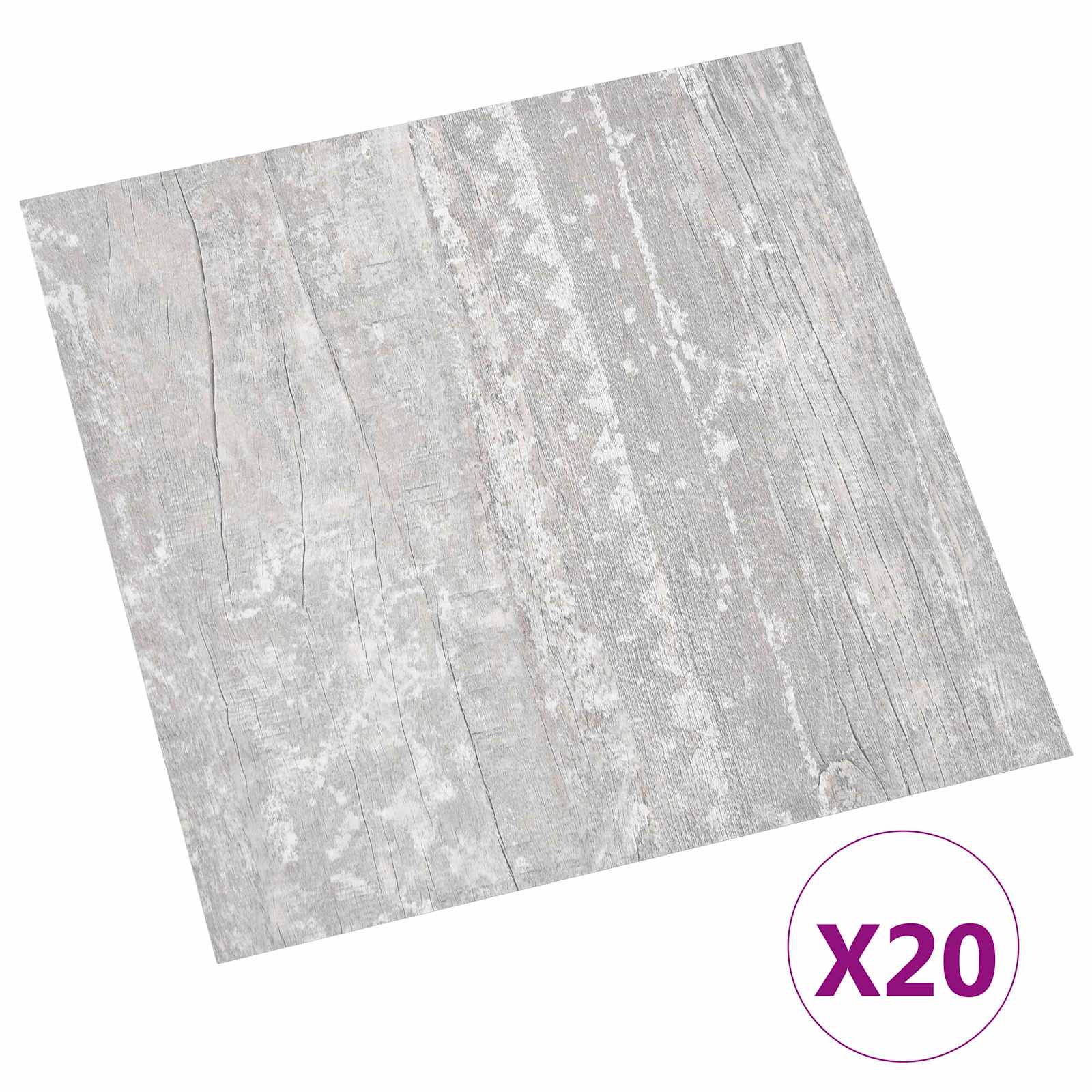 Selbstklebende Bodenplanken 30,5 x 30,5 cm 20 pcs PVC Betongrau