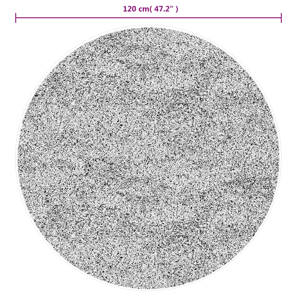 Teppich OVIEDO Kurzflor Anthrazit 120x120 cm