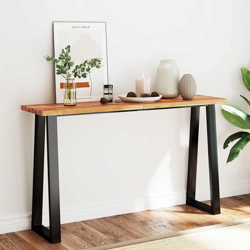 Konsolentisch Baumkante 110x35x80 cm Massivholz Akazie