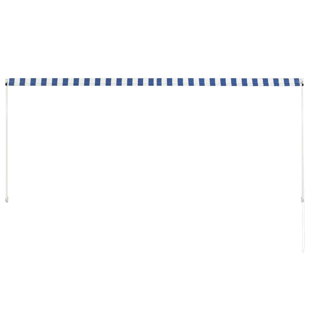 Einziehbare Markise 150×150 cm Blau und Weiß