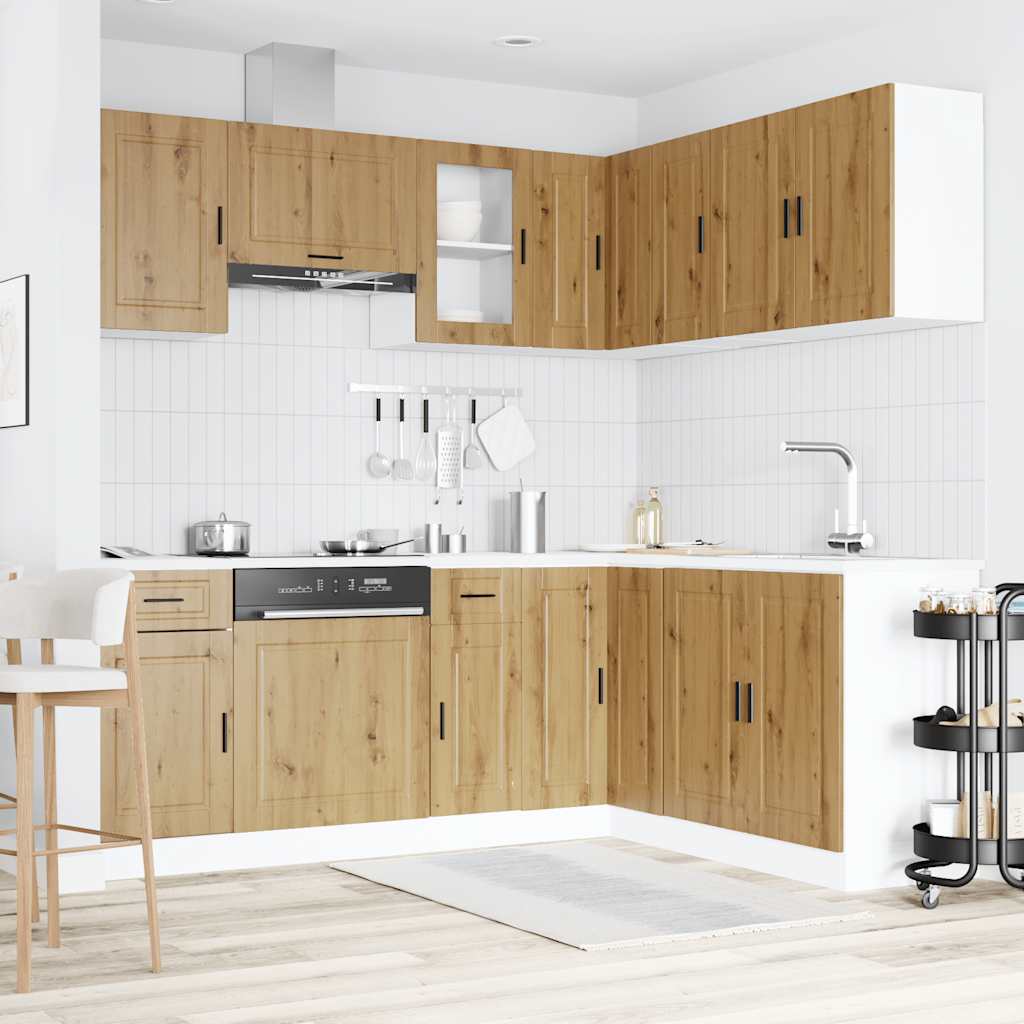 11-tlg. Küchenschrank-Set Porto Weiß Holzwerkstoff