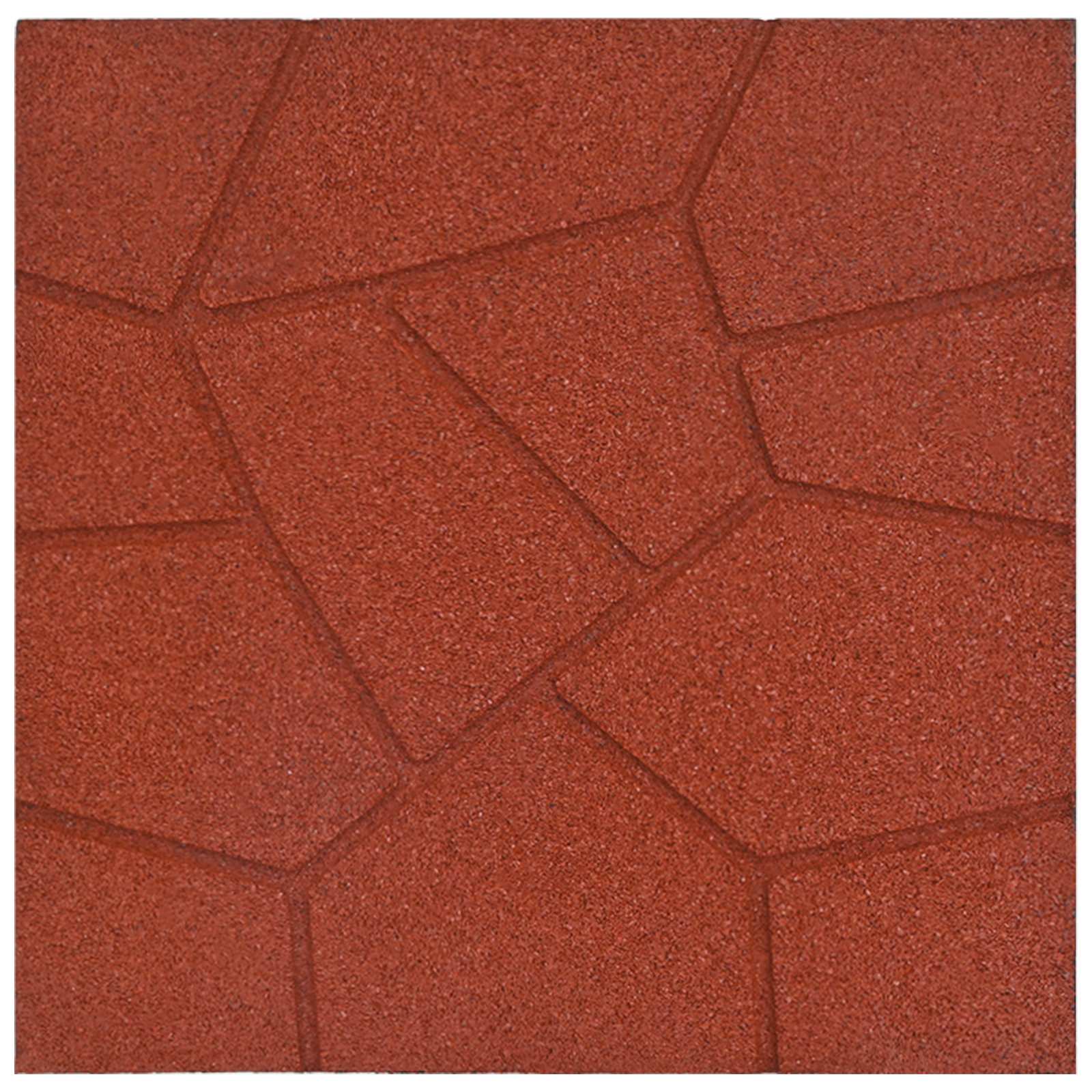 Gehwegstein 6 pcs Schwarz 40,5 x 40,5 x 2 cm Gummi