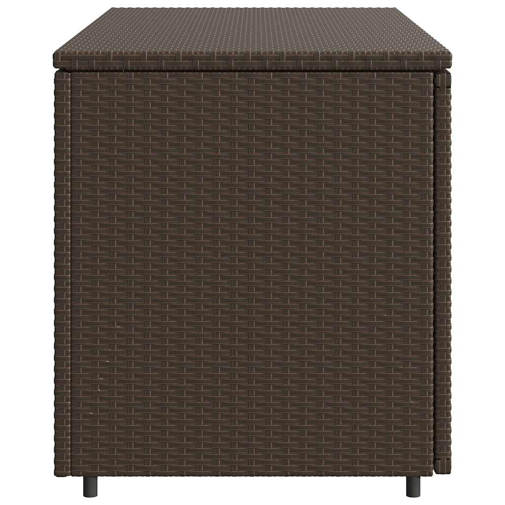 Gartenschrank Schwarz 110x55x60,5 cm Poly Rattan