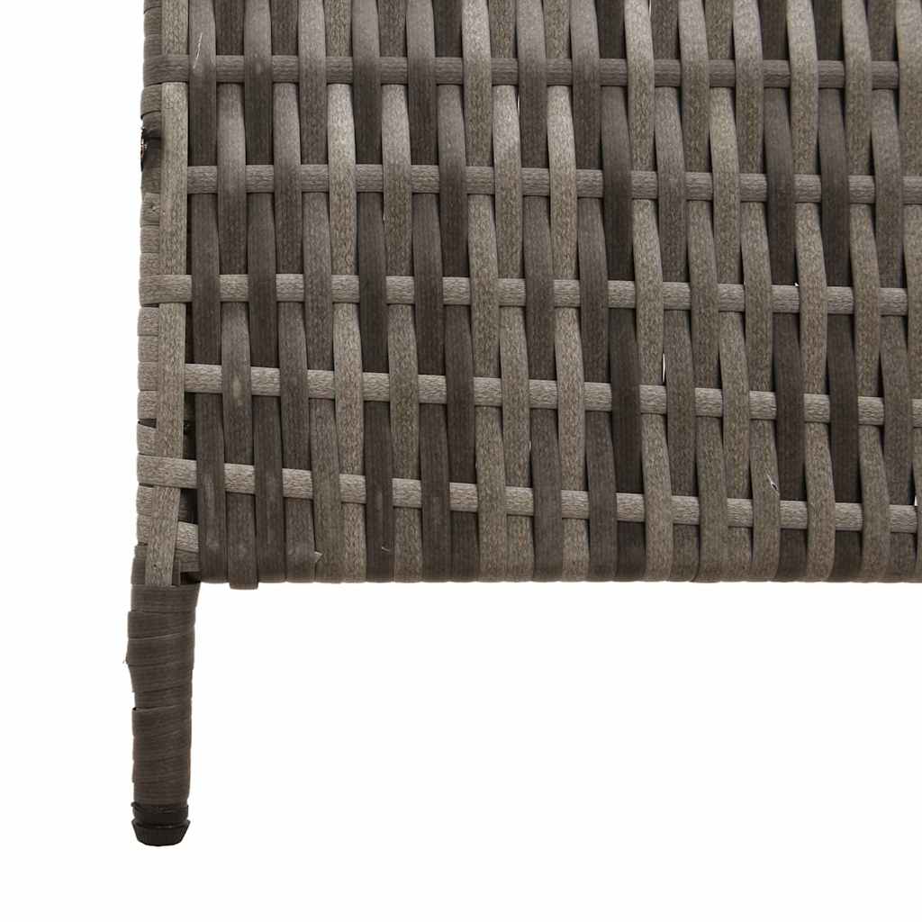 Raumteiler Schwarz 146 x 180 cm Poly-Rattan