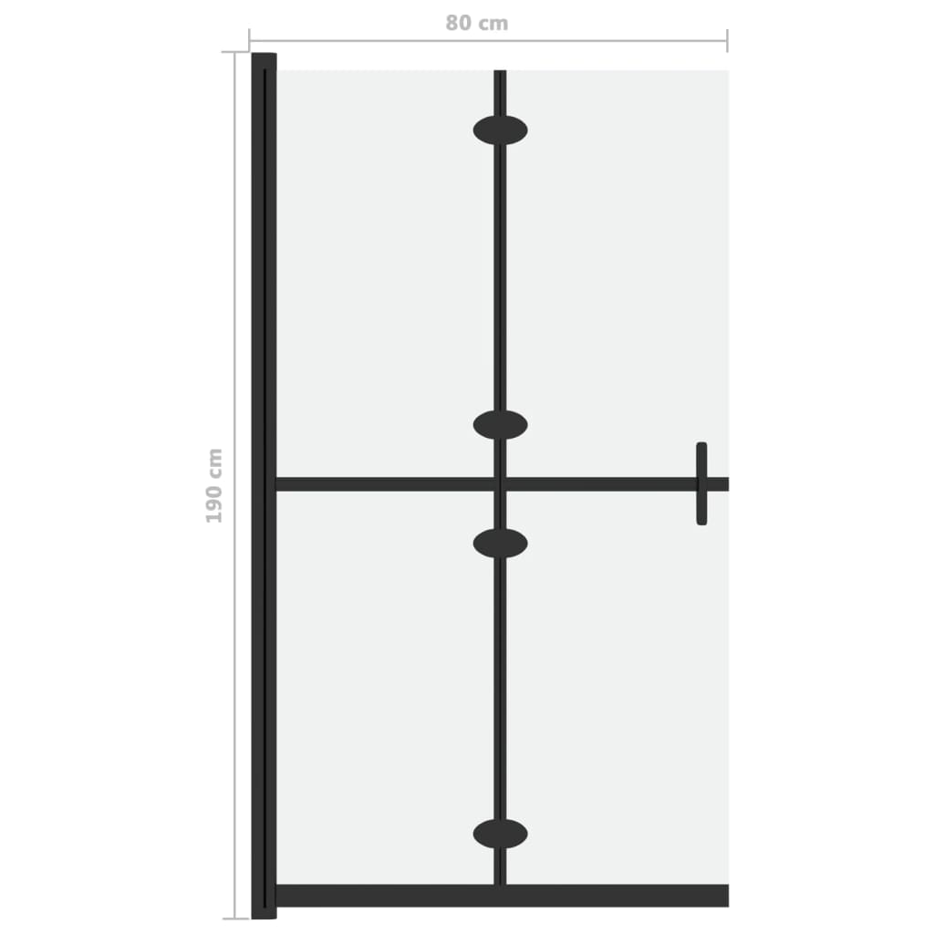 Faltbare begehbare Duschwand Transparentes ESG Glas 70x190 cm
