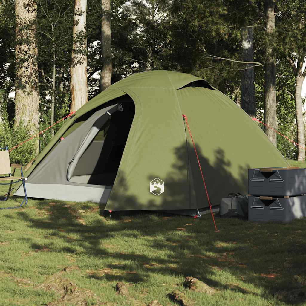 Kuppel-Campingzelt 2 Personen Olivgrün Wasserdicht