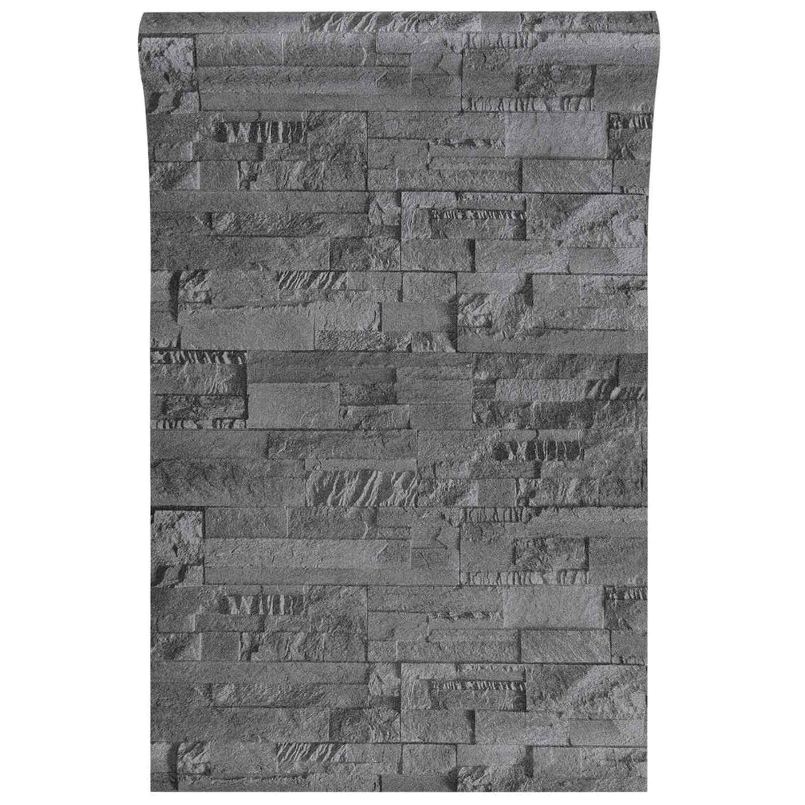 3D Stein Tapete Beige 10 x 0,53 m Vliesstoff