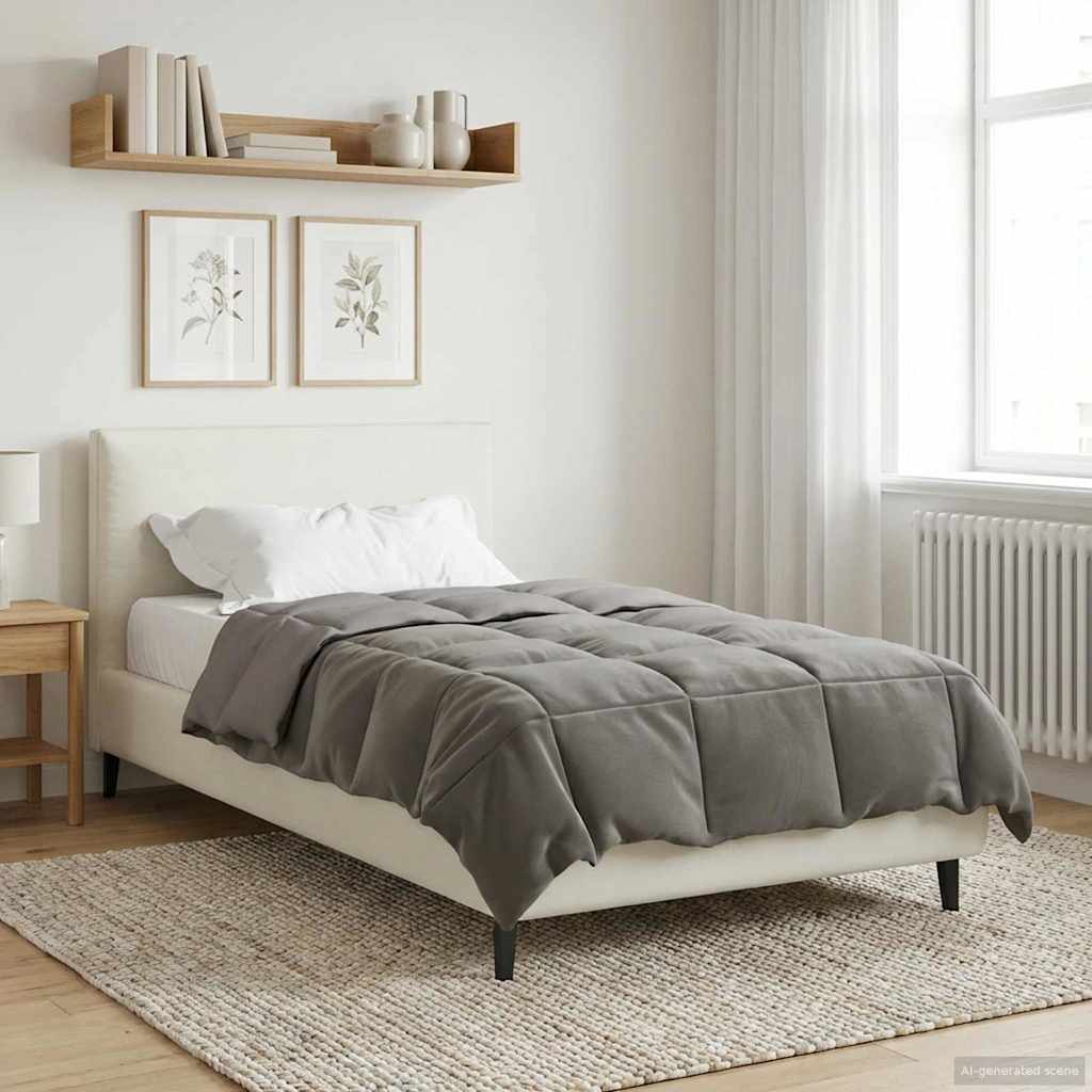 Ganzjahresbettdecke Anthrazit 135 x 200 cm Mikrofaser