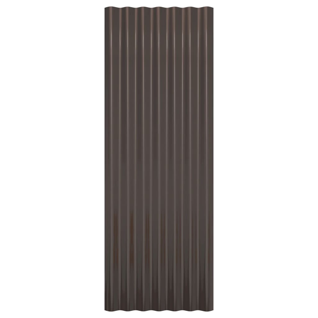 Dachpaneele 12 Stk. Verzinkter Stahl Grün 100x36 cm