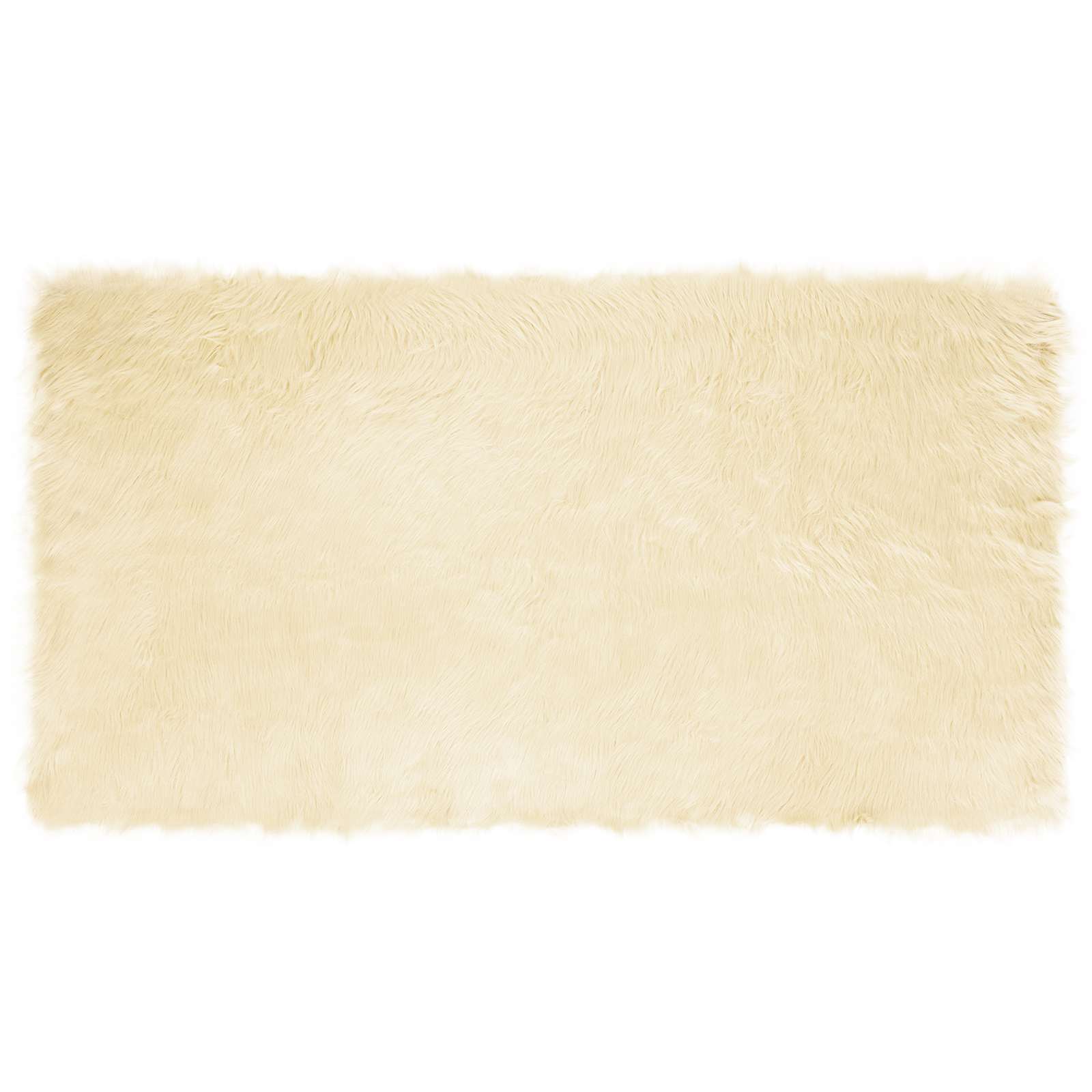 Teppich aus Kunstschaffell TAFALLA Weiß 60 x 110 cm Polyester