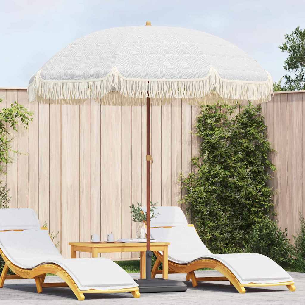 Strandparasol Gelb und Weiß 205 x 205 x 210 cm
