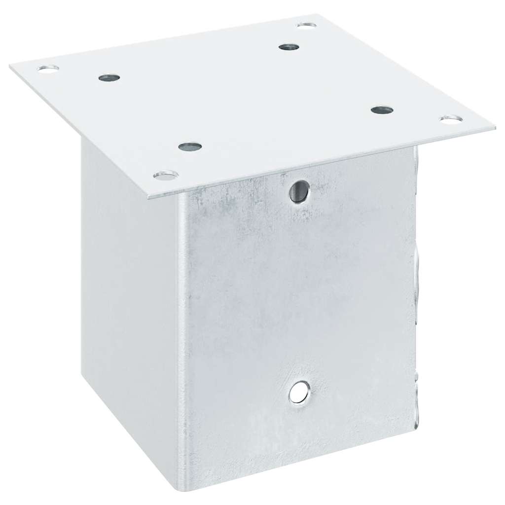 Pfostenträger Quadratisch 4Stk. Silber 46x46mm Verzinkter Stahl
