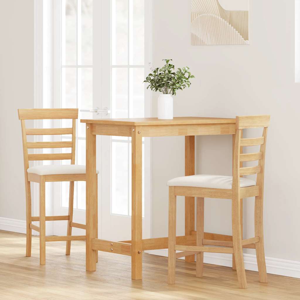 Barhocker 2 Stk. Weiß Stoff