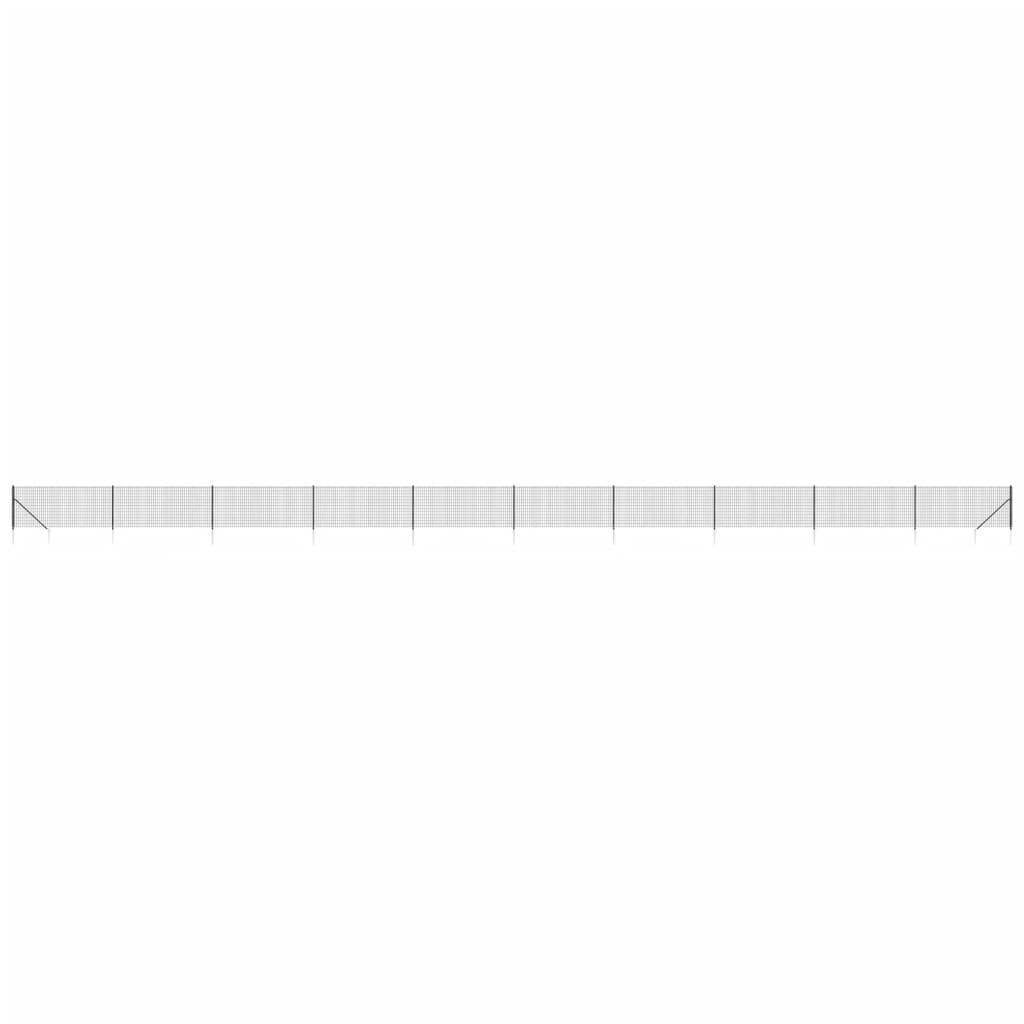 Maschendrahtzaun mit Bodenhülsen Grün 2x10 m