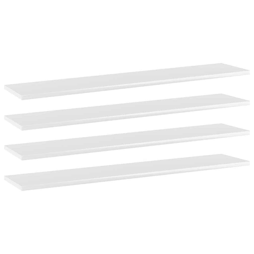 Bücherregal-Bretter 4 Stk. Weiß 40x10x1,5 cm Holzwerkstoff