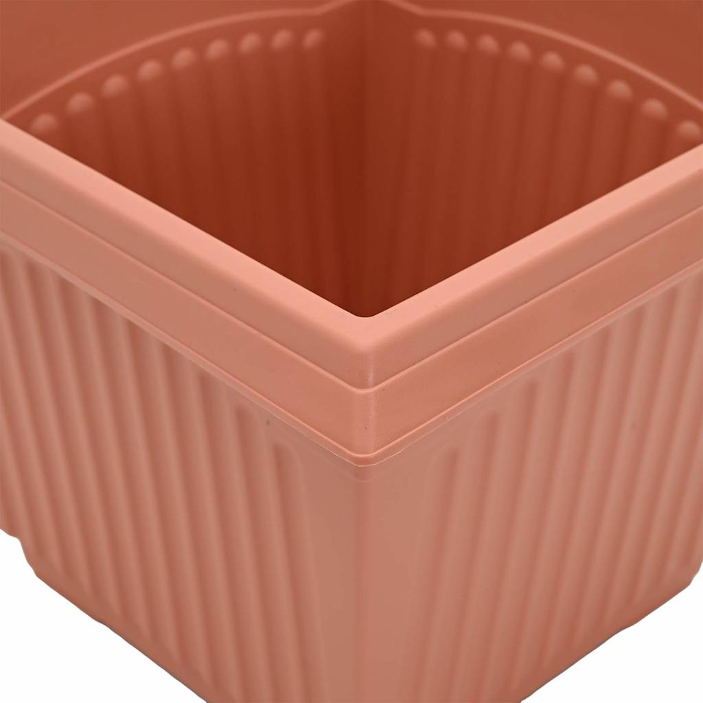 Blumentöpfe 6 pcs Ziegelrot 20 x 20 x 16 cm Kunststoff
