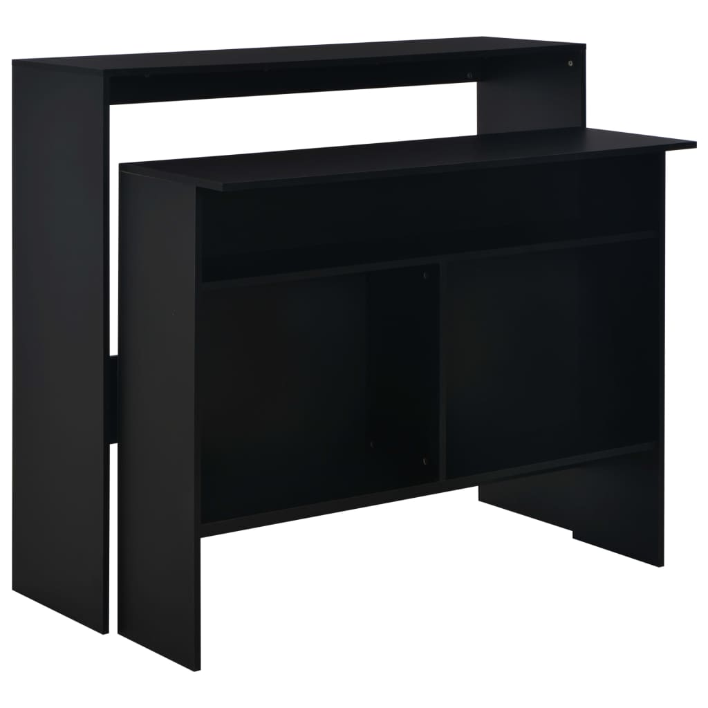 Bartisch mit 2 Tischplatten Weiß 130x40x120 cm