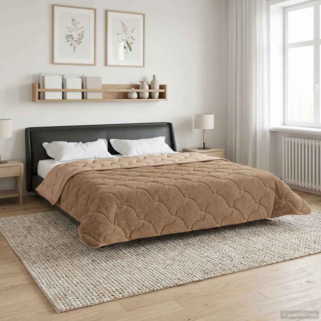 Winterbettdecke Gepolstert Anthrazit 135 x 200 cm