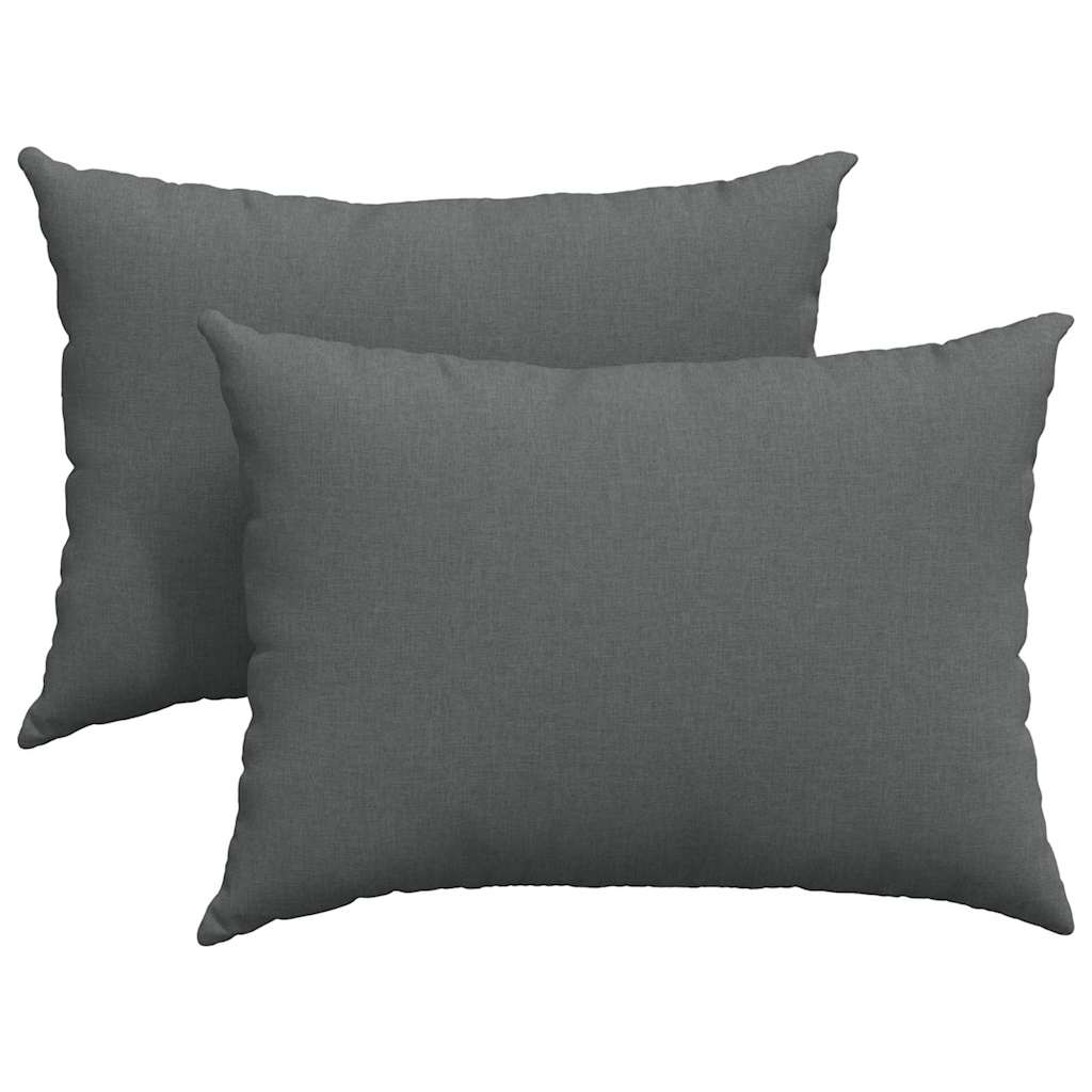 Sofakissen 2 pcs Hellgrau 50 x 30 cm Stoff