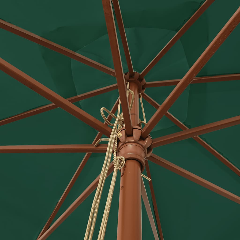 Sonnenschirm mit Holzmast Sandfarben 300x300x273 cm