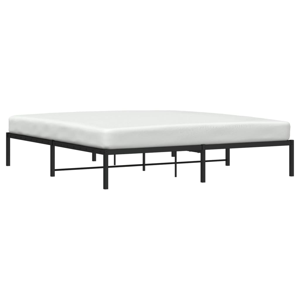 Bettgestell Metall Schwarz 75x190 cm