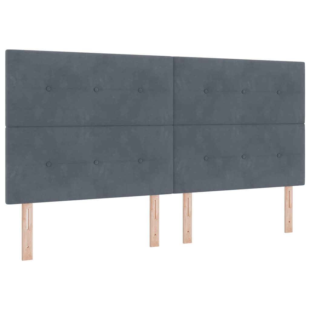 Kopfteil Hellgrau 80 cm Samt
