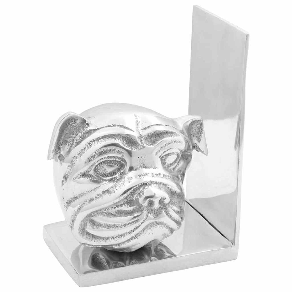Buchstützen 2 pcs Silber 12 x 9 x 19 cm Aluminium