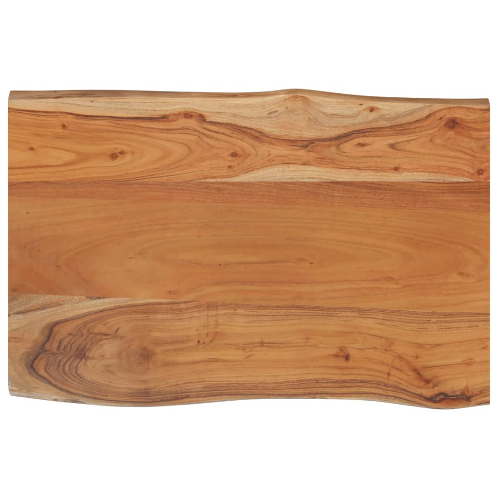 Tischplatte 40x40x2,5 cm Rechteckig Massivholz Akazie Baumkante