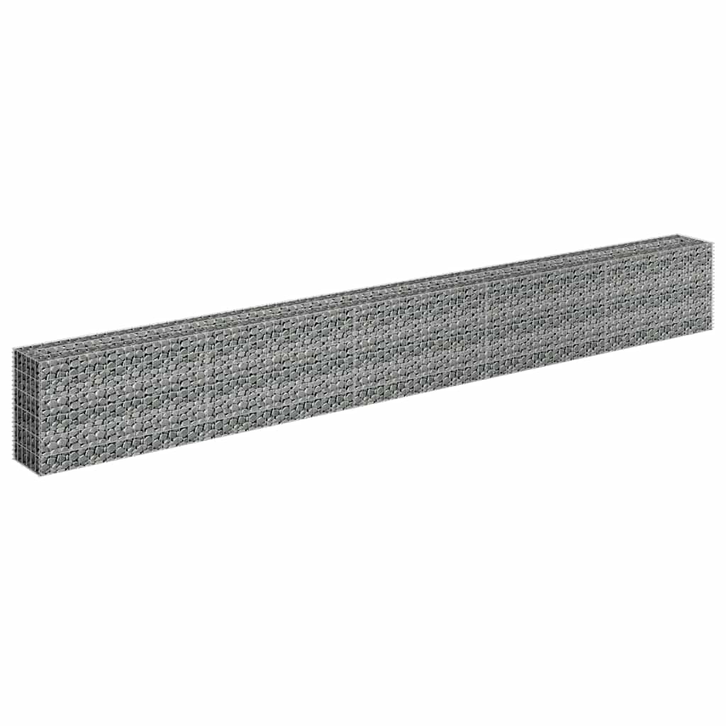 Gabionen-Hochbeet Verzinkter Stahl 90x30x10 cm