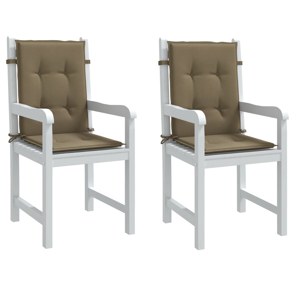 Niedriglehner-Auflagen 2 Stk Melange Anthrazit 100x50x7cm Stoff